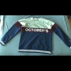 OVO MARQUEE CREW - OATMEAL & NAVY Size XXL